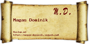 Magas Dominik névjegykártya
